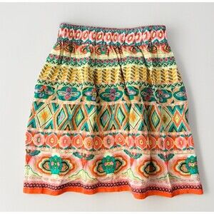 Anthropologie Oroya Echo Skirt by Tanvi Kedia Size M Boho Indie Pull On Elastic